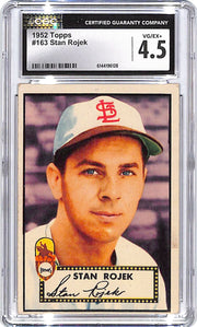 1952 Topps Stan Rojek #163 CGC 4.5 Browns