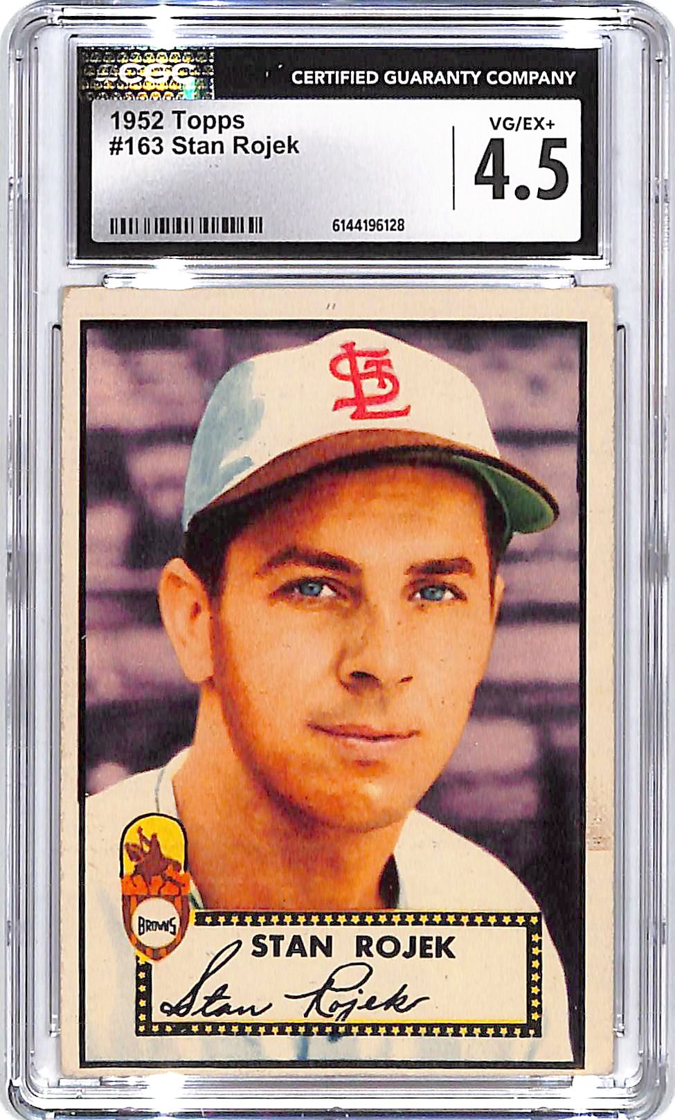 1952 Topps Stan Rojek #163 CGC 4.5 Browns