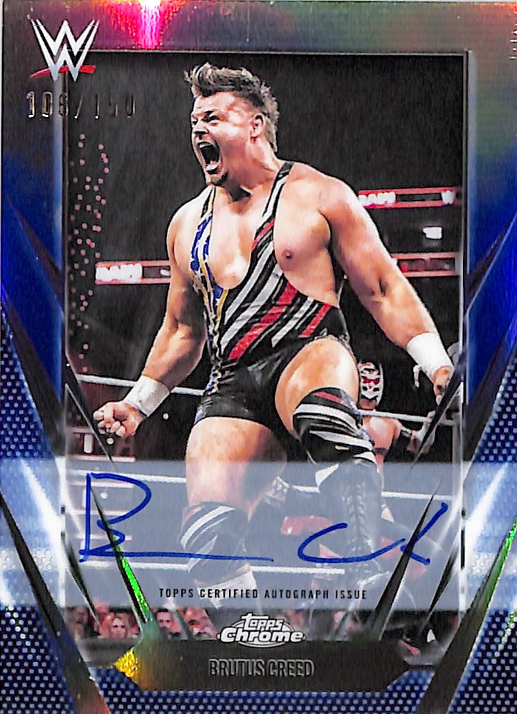 2026 Topps Chrome WWE Brutus Creed Auto Autograph Blue Refractor /150