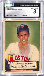 1952 Topps Mickey McDermott #119 CGC 3 Red Sox
