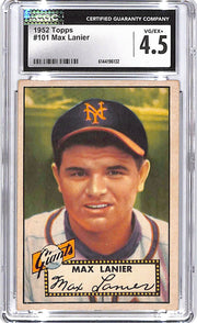1952 Topps Max Lanier #101 CGC 4.5 Giants