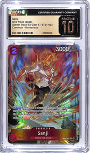 One Piece Starter Deck EX Gear 5 Sanji ST21 003 Borderless CGC 10 Pristine