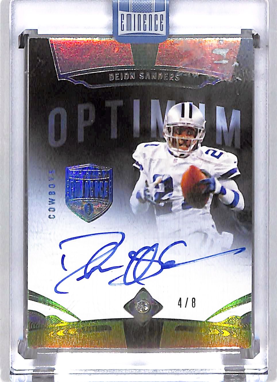 2021 Eminence Deion Sanders Auto Autograph Optimum Diamond /8 Cowboys