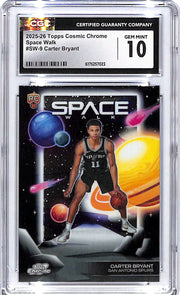 2025-26 Topps Chrome Cosmic Carter Bryant Space Walk Rookie RC CGC 10 Spurs