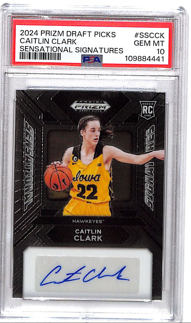 2024 Prizm Draft Picks Caitlin Clark Auto Autograph Rookie RC PSA 10 Hawkeyes