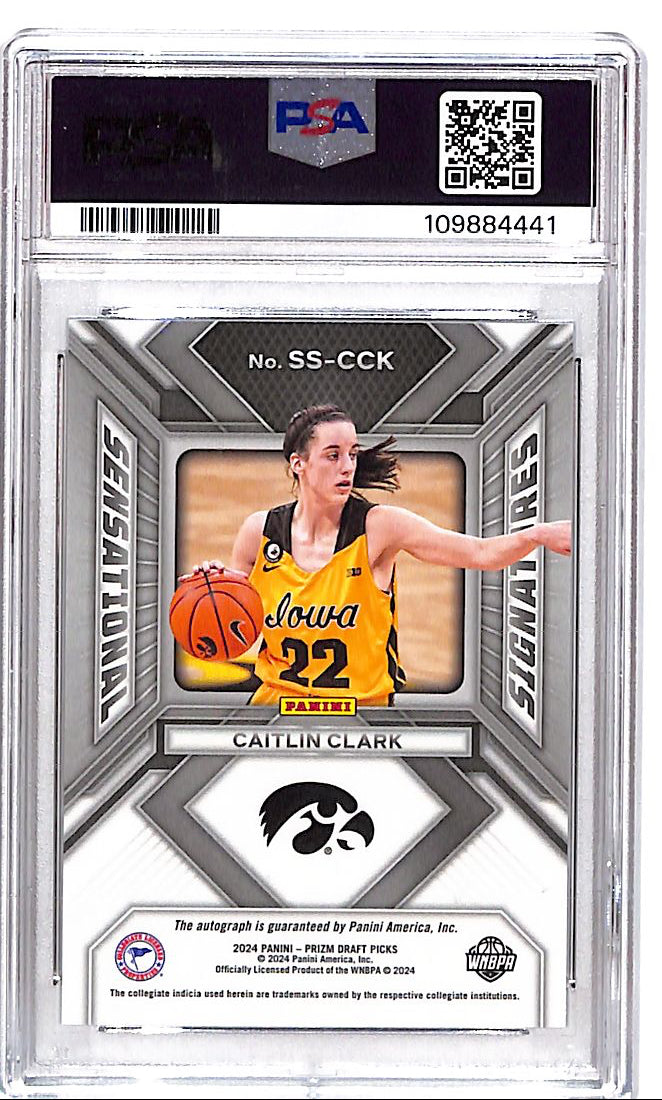 2024 Prizm Draft Picks Caitlin Clark Auto Autograph Rookie RC PSA 10 Hawkeyes