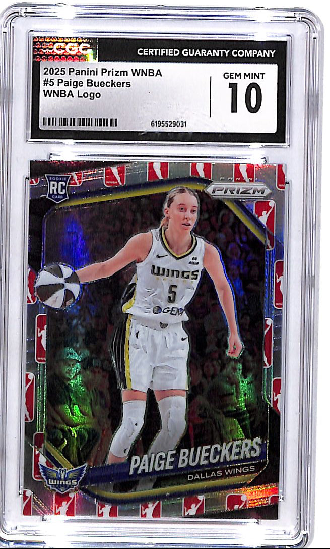 2025 Prizm WNBA Paige Bueckers Rookie RC WNBA Logo CGC 10 Wings