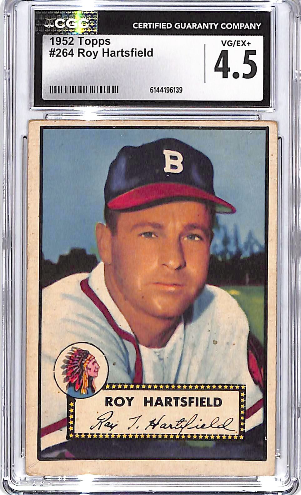 1952 Topps Roy Hartsfield #264 CGC 4.5 Braves