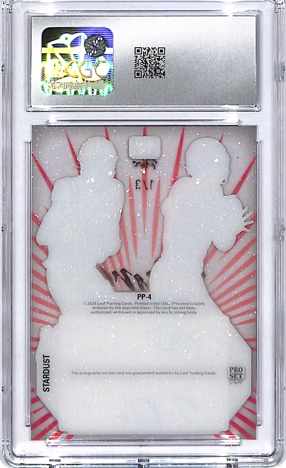 2024 Leaf Pro Set Pure Caleb Williams Jayden Daniels Auto Autograph CGC 9 Rookie RC /3