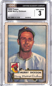 1952 Topps Murray Dickson #266 CGC 3 Pirates