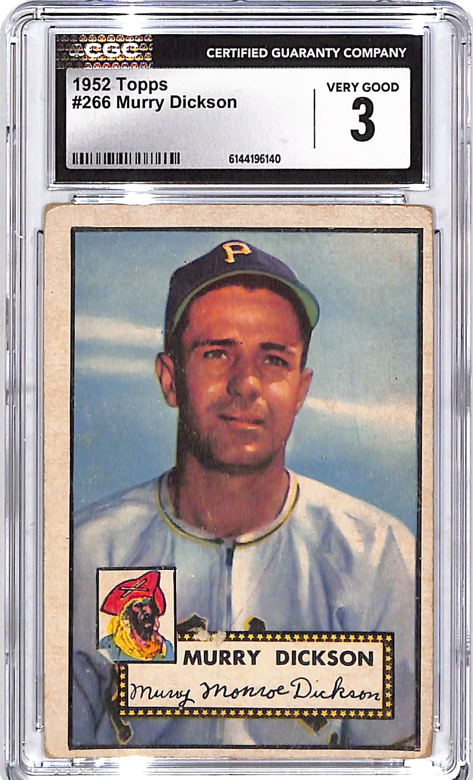 1952 Topps Murray Dickson #266 CGC 3 Pirates