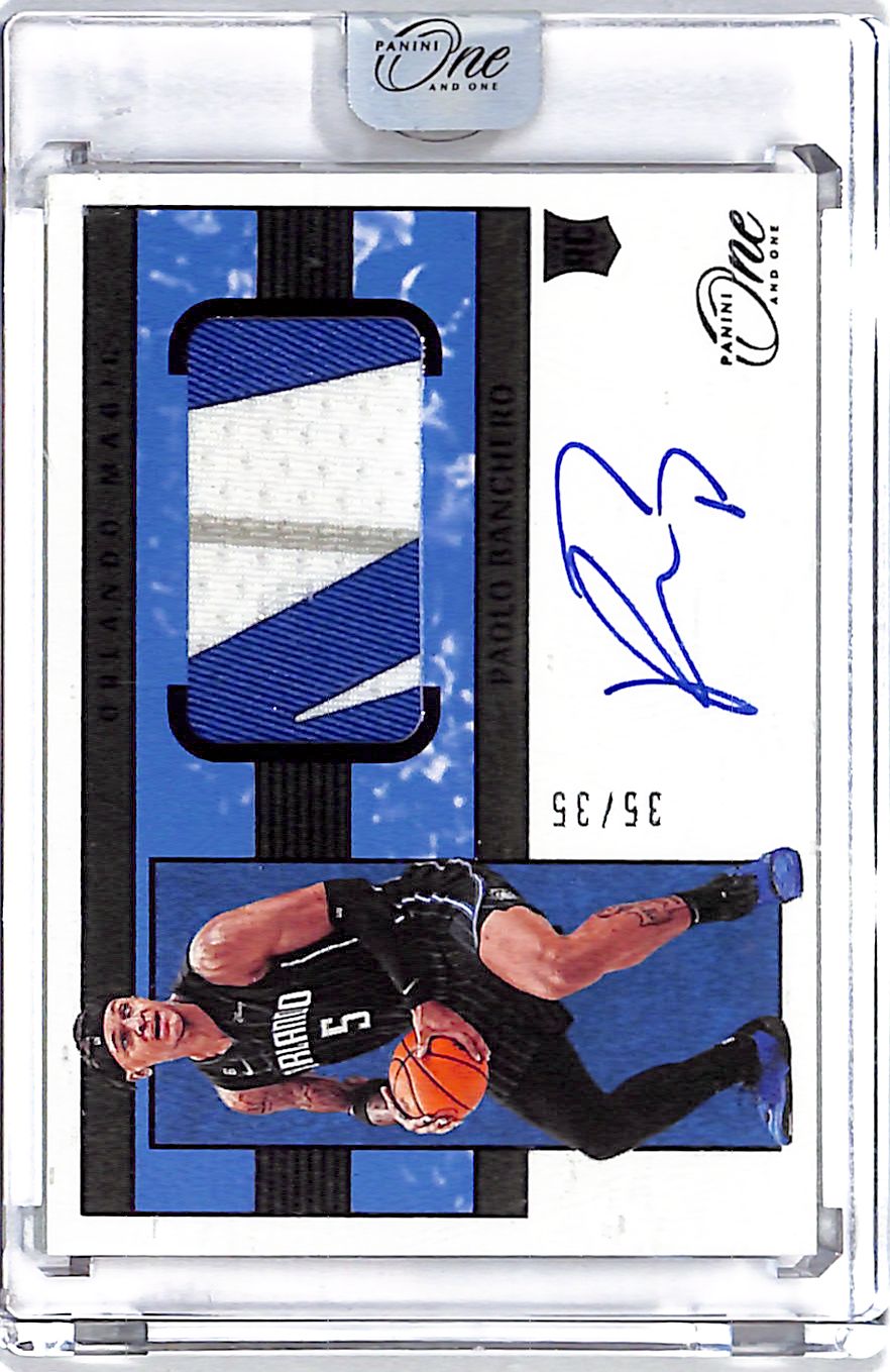 2022-23 Panini One and One Paolo Banchero Auto Autograph Rookie RC Patch Jersey /35 Purple
