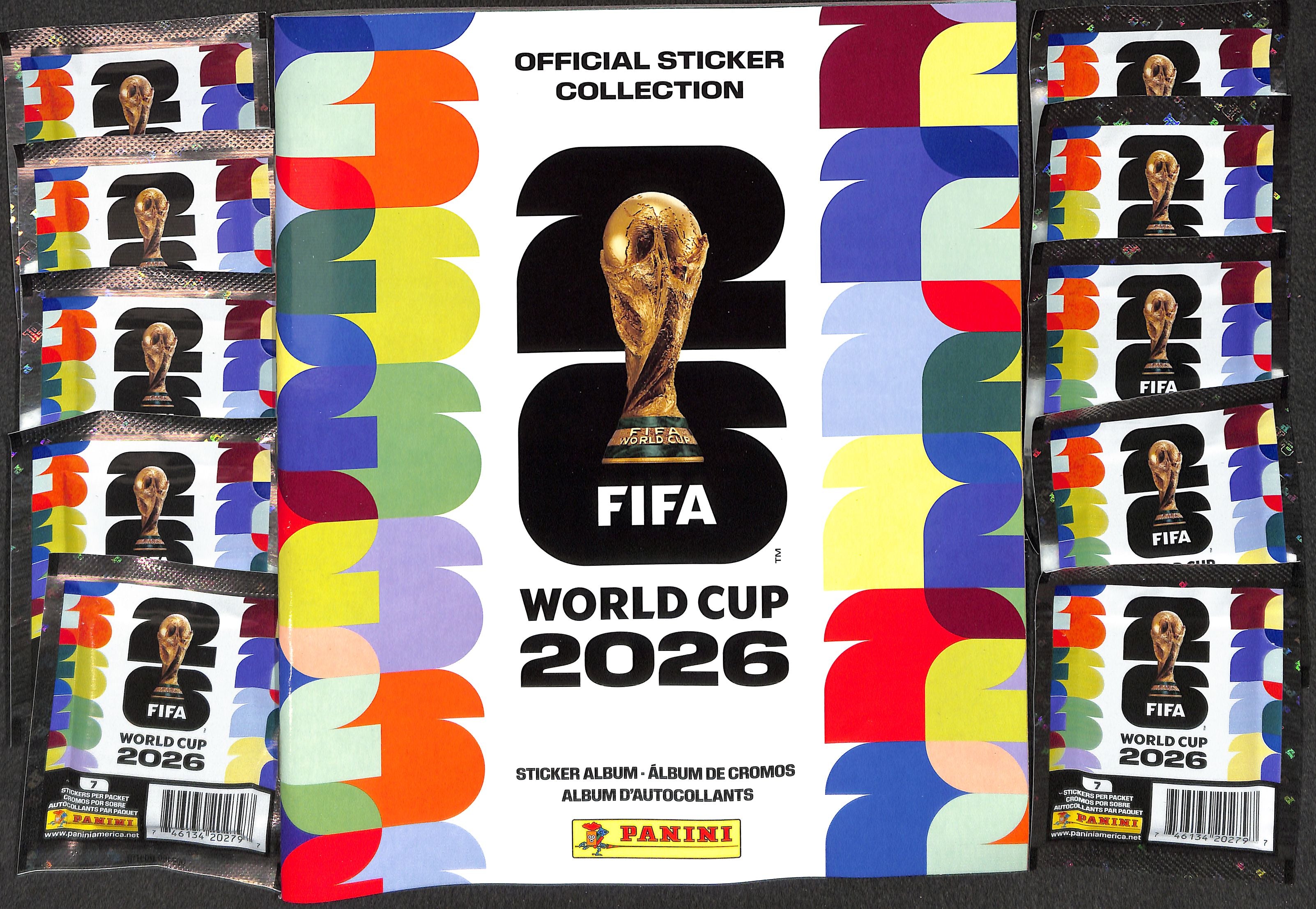 2026 FIFA World Cup Sticker Book - (10) Sticker Pack Combo