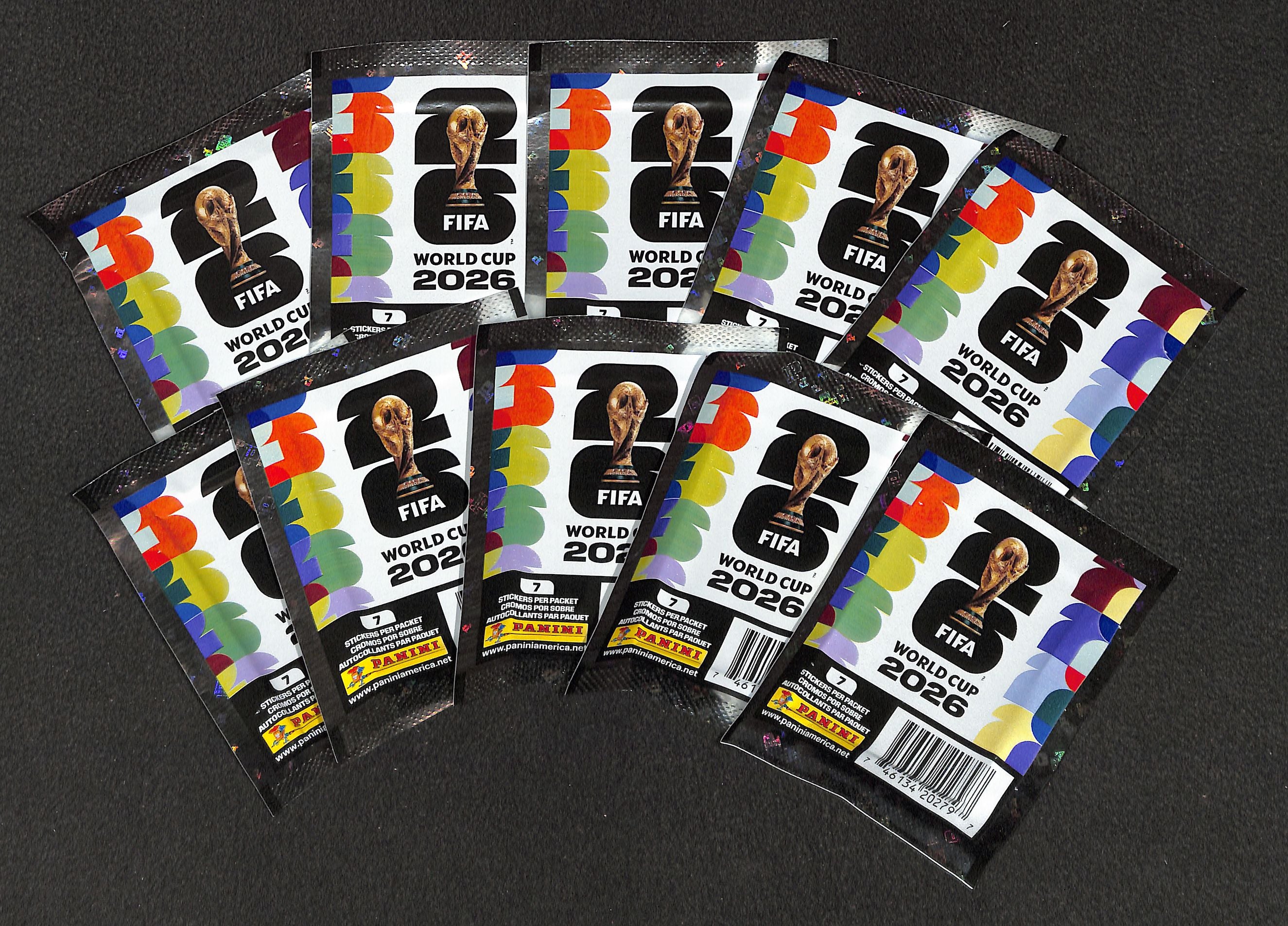 2026 FIFA World Cup Sticker Book - (10) Sticker Pack Combo