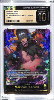 One Piece SD Black Marshall D Teach OP09 Marshall D Teach 081 Leader CGC 10 Pristine