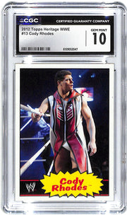 2012 Cody Rhodes Topps Heritage WWE #13 CGC Gem Mint 10