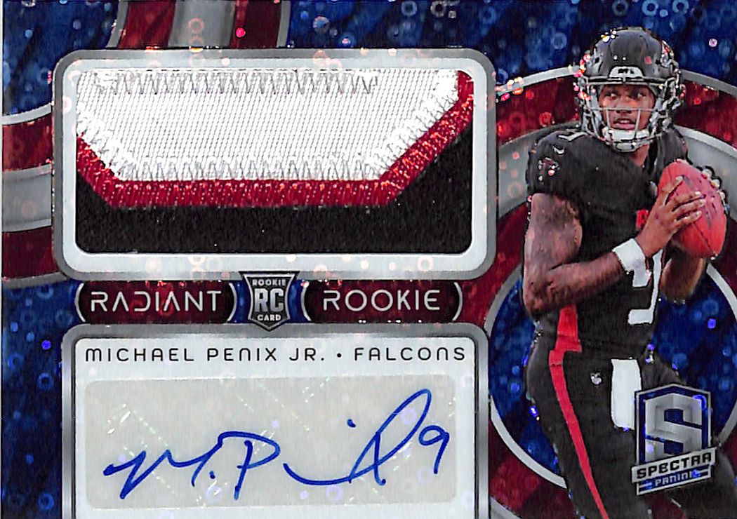 2024 Spectra Michael Penix Jr Auto Autograph Rookie RC Patch Jersey /50 Falcons