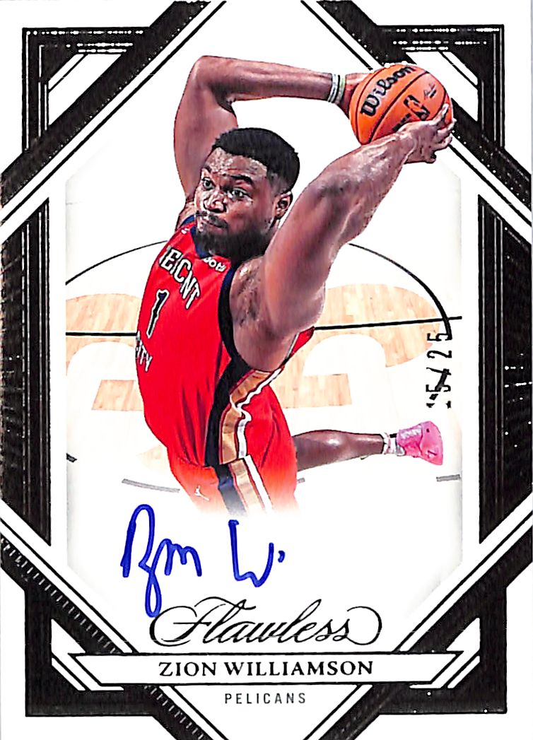 2023-24 Flawless Zion Williamson Auto Autograph /25 Pelicans