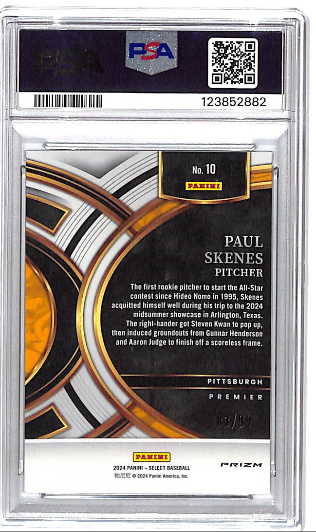 2024 Select Paul Skenes Rookie RC Purple /99 PSA 10 Pirates