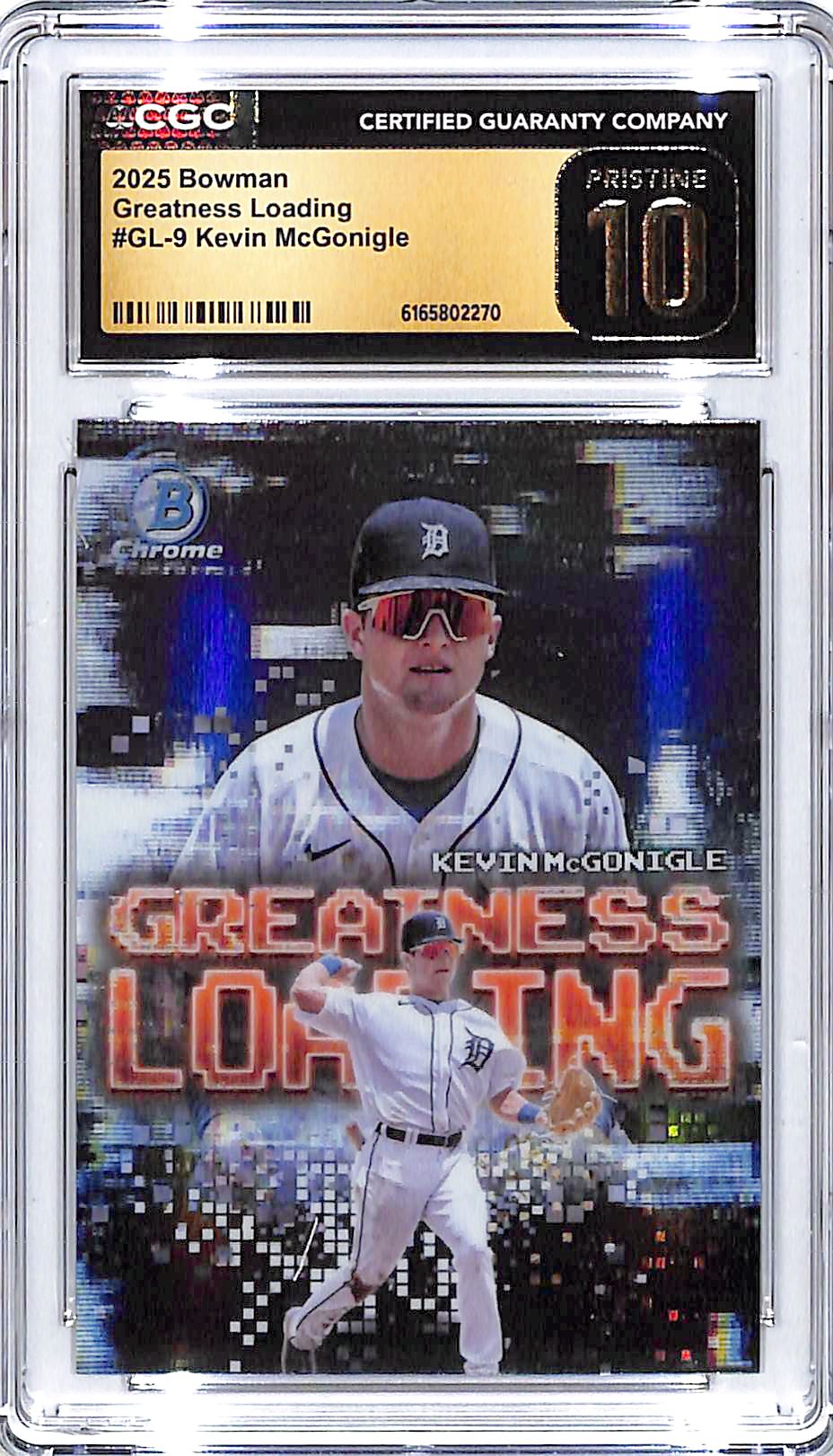 2025 Bowman Chrome Kevin McGonigle Greatness Loading Rookie RC CGC 10 Pristine Tigers