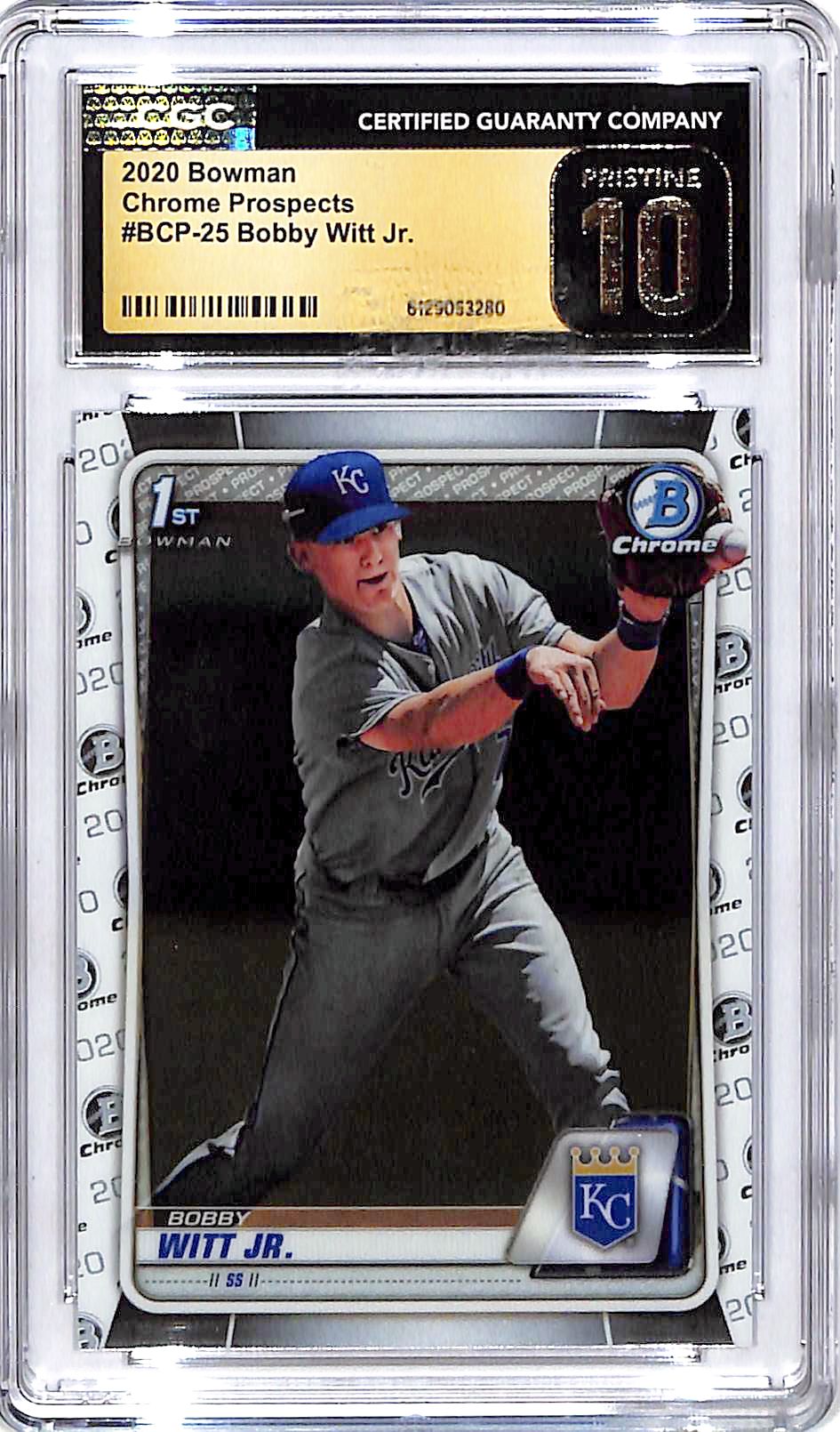 2020 Bowman Chrome Bobby Witt Jr Rookie RC Prospect CGC 10 Pristine Royals