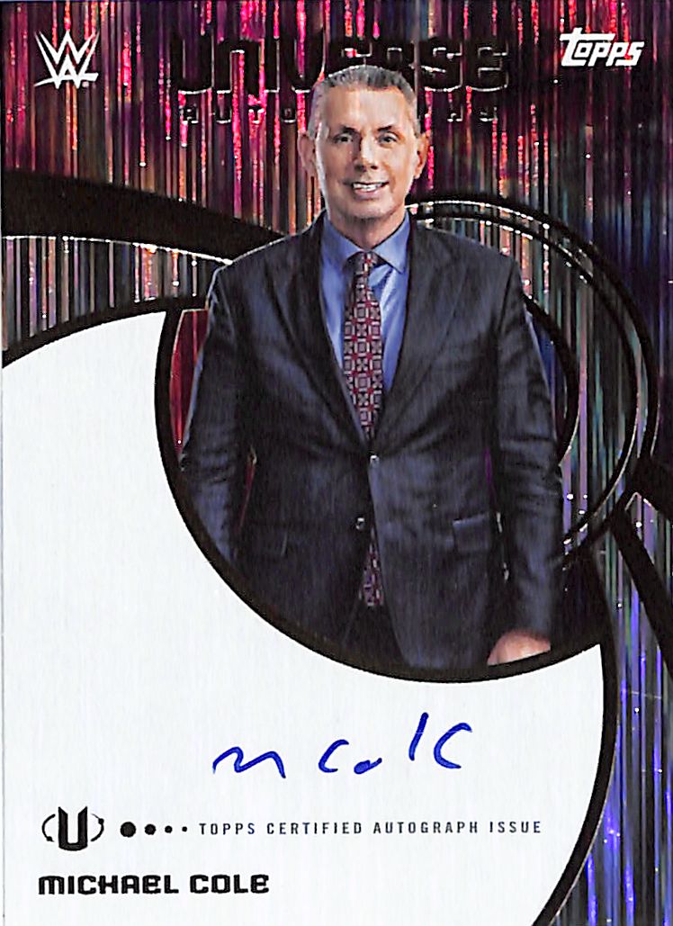 2025 Topps Universe WWE Michael Cole Auto Autograph