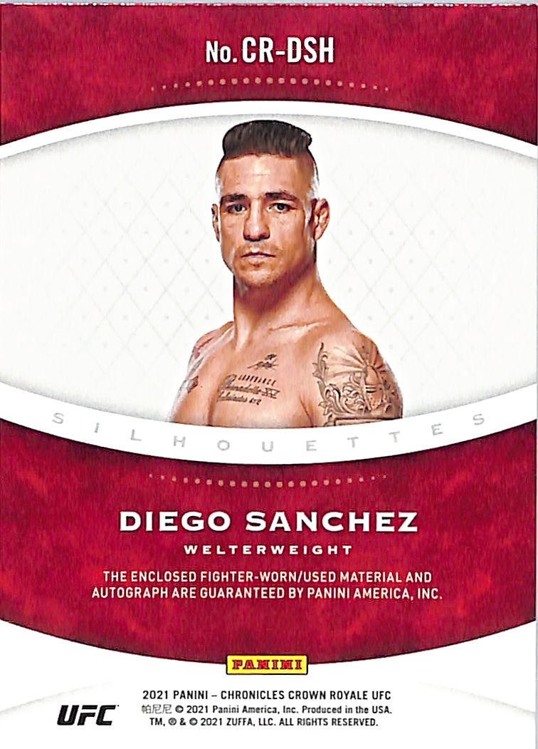 2021 Chronicles UFC Diego Sanchez Crown Royale Auto Autograph Patch Relic /79