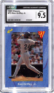 1991 Classic Ken Griffey Jr T3 CGC 9.5 Mariners