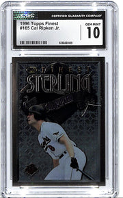 1996 Topps Finest Sterling Cal Ripken Jr #165 CGC 10 Orioles
