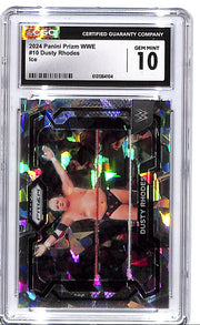 2024 Prizm WWE Dusty Rhodes Cracked Ice #10 CGC 10 The American Dream