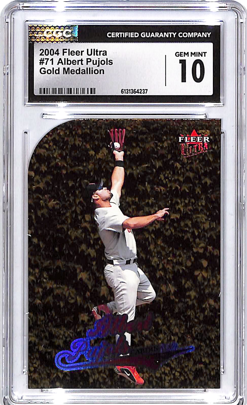 2004 Fleer Ultra Albert Pujols Gold Medallion #71 CGC 10 Cardinals