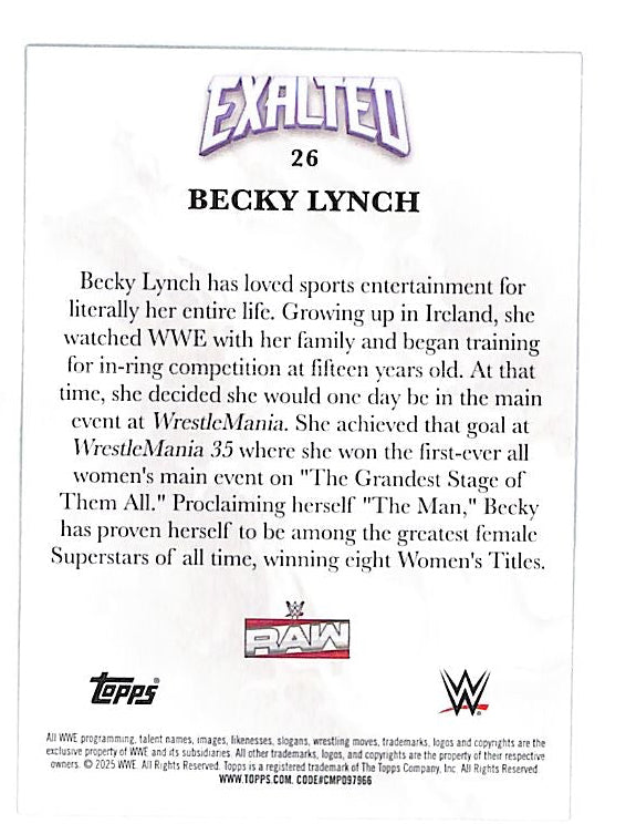2025 Topps Exalted WWE Becky Lynch Green /50