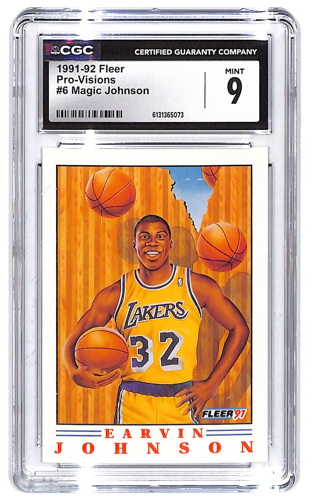 1991-92 Magic Johnson Fleer Pro-Visions #6 CGC Mint 9