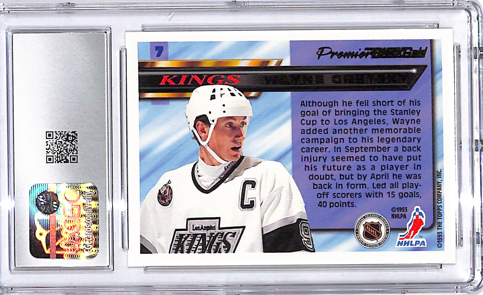 1993-94 Topps Premier Wayne Gretzky Black Gold #7 CGC 9 Kings