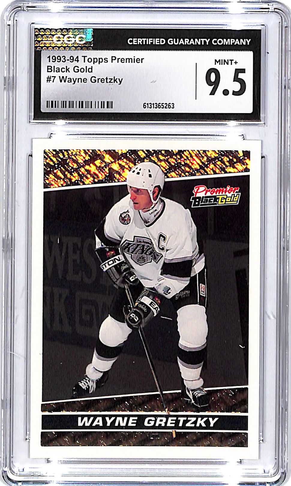 1993-94 Topps Premier Wayne Gretzky Black Gold #7 CGC 9.5 Kings