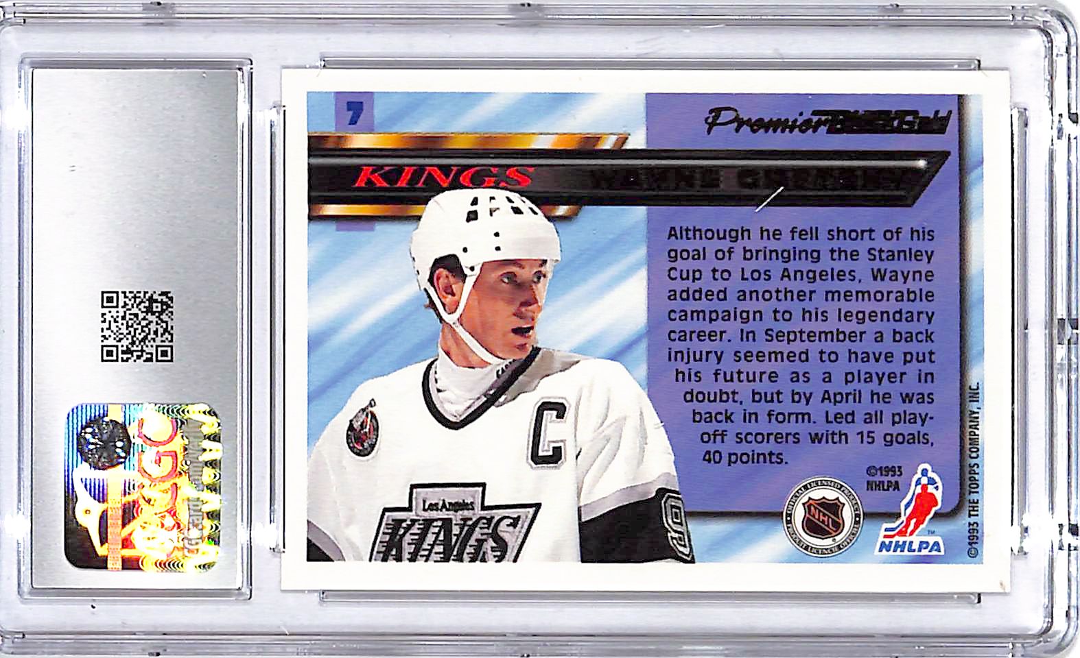 1993-94 Topps Premier Wayne Gretzky Black Gold #7 CGC 9.5 Kings