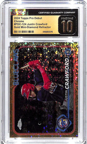 2024 Topps Pro Debut Chrome Justin Crawford Gold Mini Diamond Refractor /50 CGC 10 Pristine