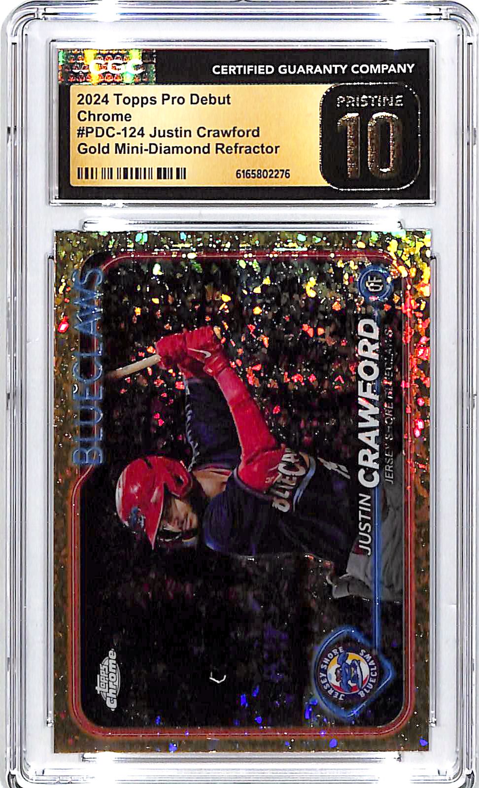 2024 Topps Pro Debut Chrome Justin Crawford Gold Mini Diamond Refractor /50 CGC 10 Pristine