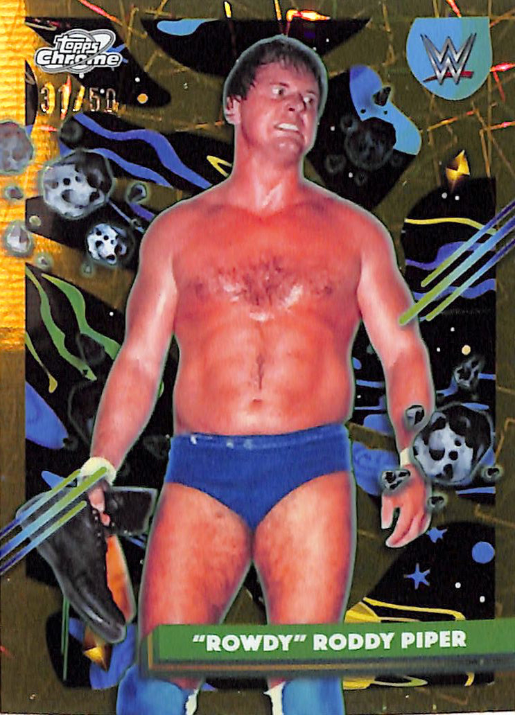 2026 Topps Chrome Cosmic WWE Rowdy Roddy Piper Gold /50