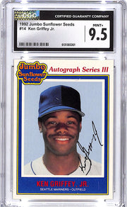 1992 Jumbo Sunflower Seeds Ken Griffey Jr #14 CGC 9.5 Mariners