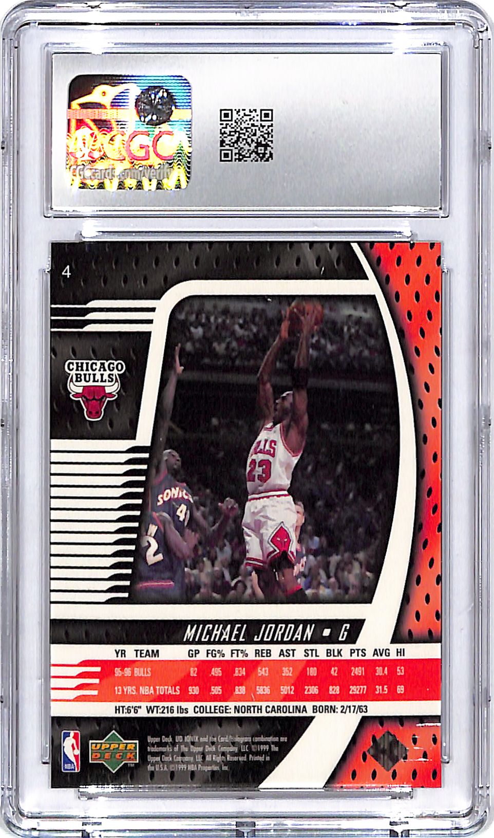 1998-99 UD Ionix Michael Jordan #4 CGC 9.5 Bulls