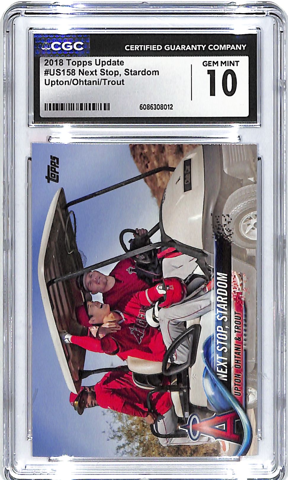 2018 Ohtani, Trout, Upton Topps Update Next Stop #US158 CGC Gem Mint 10