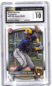 2025 Bowman Jesus Made Prospects Rookie RC CGC 10 Brewers