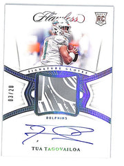 2020 Flawless Tua Tagovailoa Auto Autograph Rookie RC Gloves Patch Relic /20