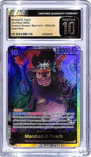 One Piece Premium Booster Best Vol 2 OP09 Marshall D Teach 093 CGC 10 Pristine