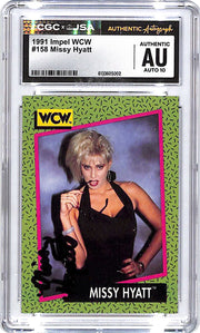 1991 Impel WCW Missy Hyatt Auto Autograph Signed #158 CGC Authentic JSA