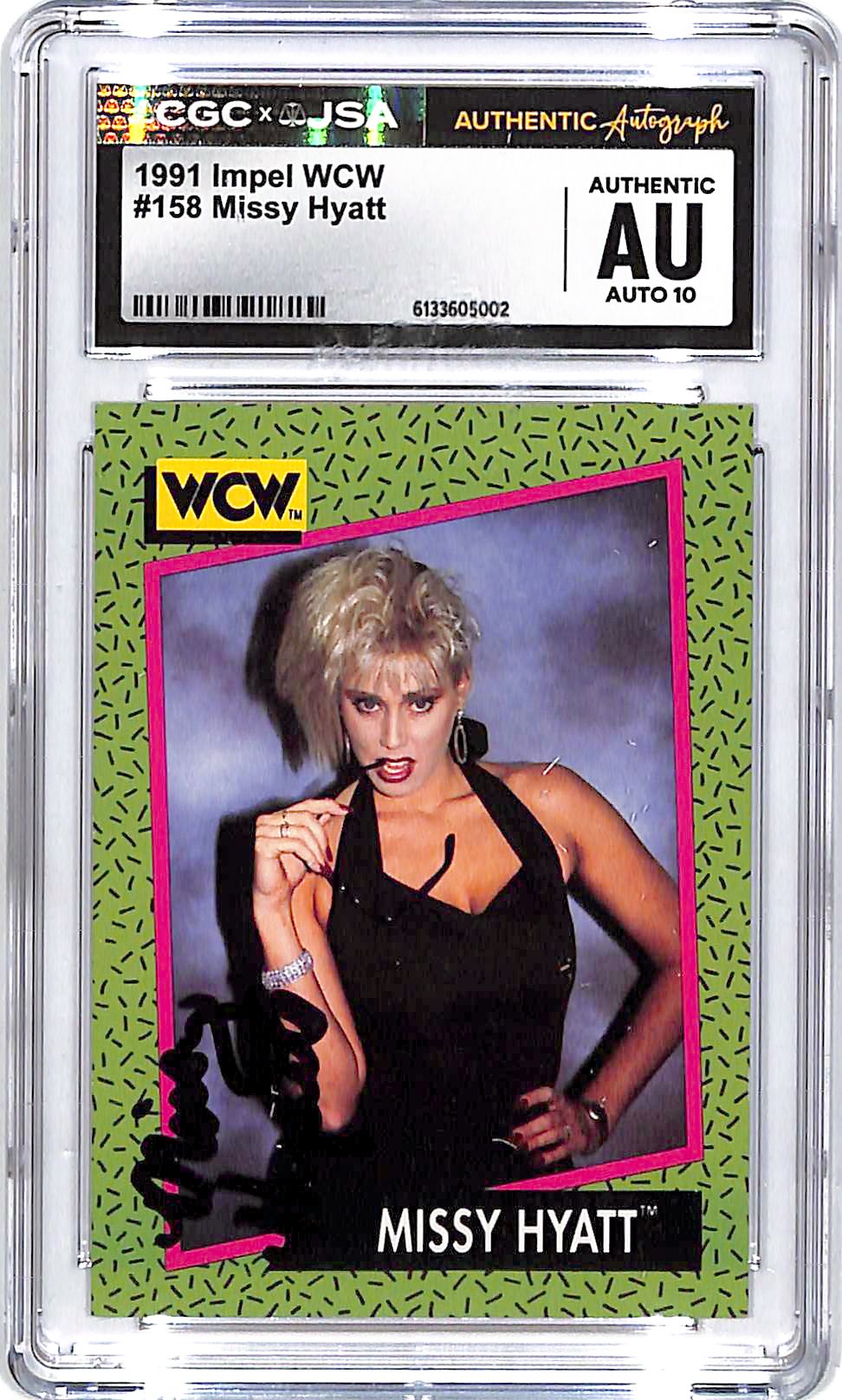 1991 Impel WCW Missy Hyatt Auto Autograph Signed #158 CGC Authentic JSA