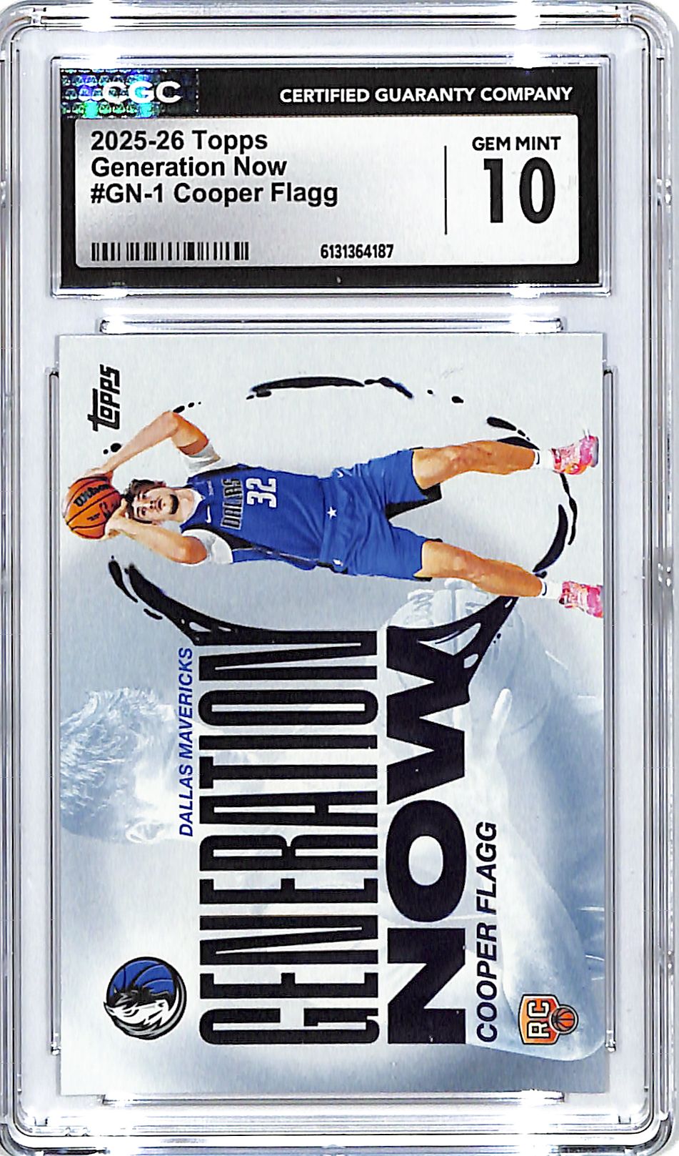 2025-26 Topps Cooper Flagg Generation Now Rookie #1 CGC 10 Mavericks