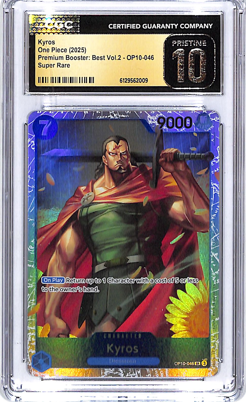 One Piece Premium Booster Best Vol 2 OP10 Kyros 046 CGC 10 Pristine