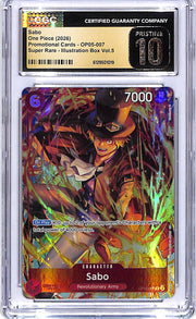 One Piece Promotional Cards Illustration Box Vol 5 OP05 SAbo 007 CGC 10 Pristine